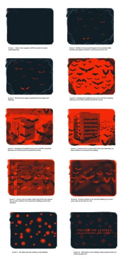 Animation Storyboards Follow the Science