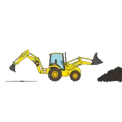 Komatsu Backhoe Loader Animation