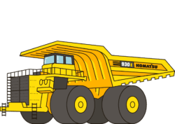 Komatsu Dumptruck Original Custom Illustration