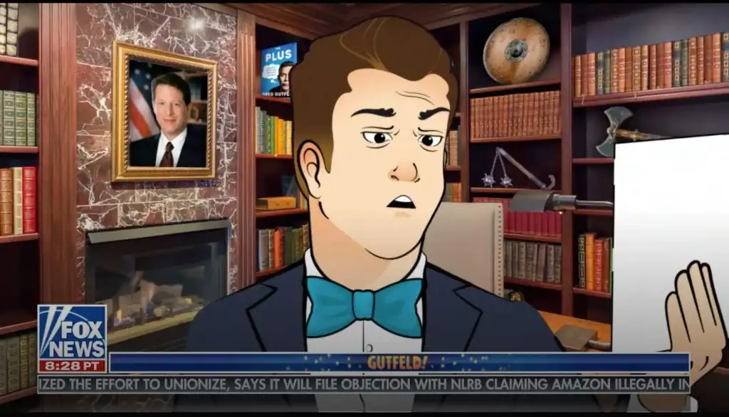Gutfeld Animated Puppet Head Turn
